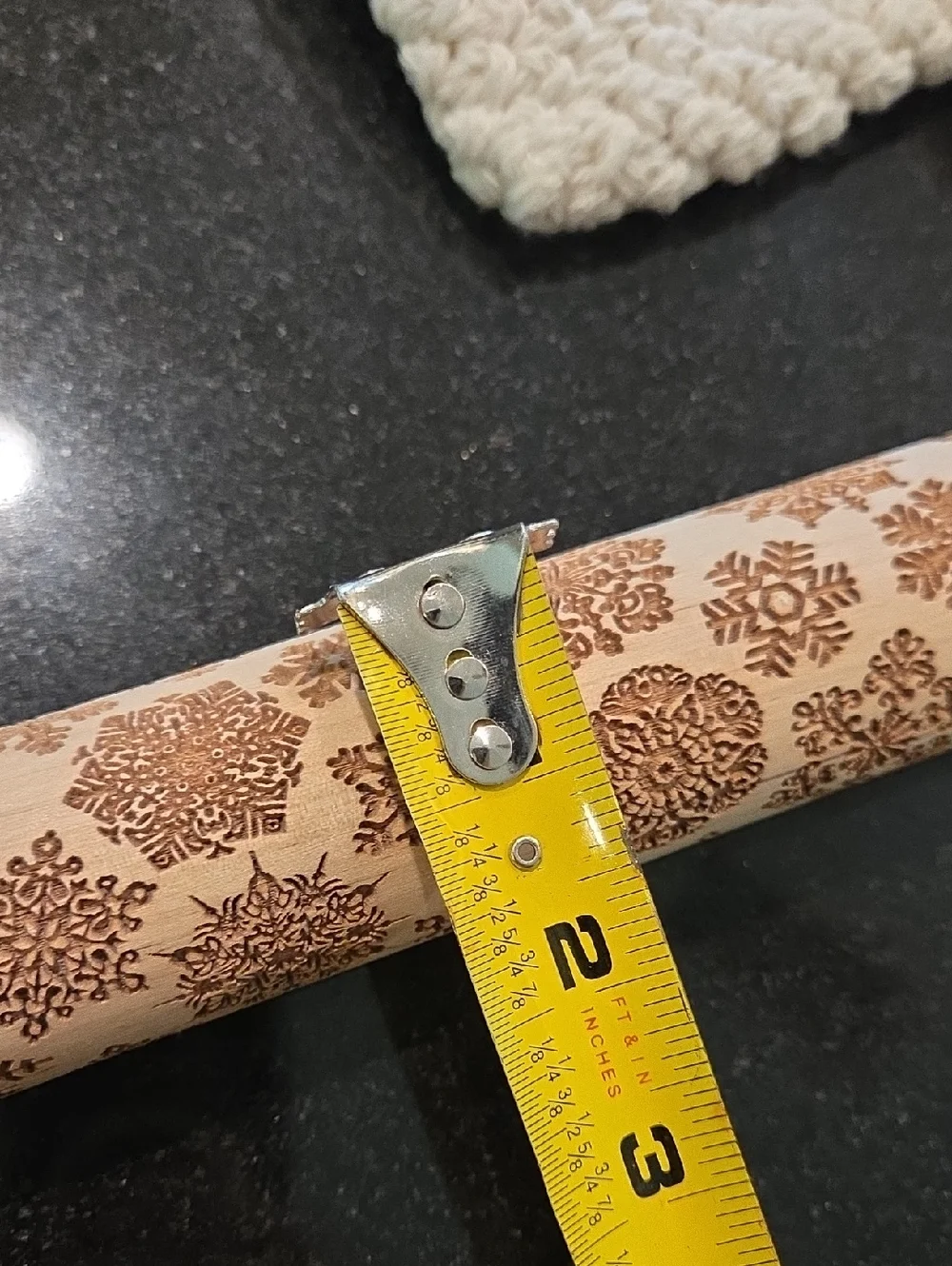 Snowflake Wooden‎ Holiday Christmas Embossed rolling pin